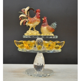 y15750 琉璃水晶玻璃-水晶飾品系列-水晶轉雞